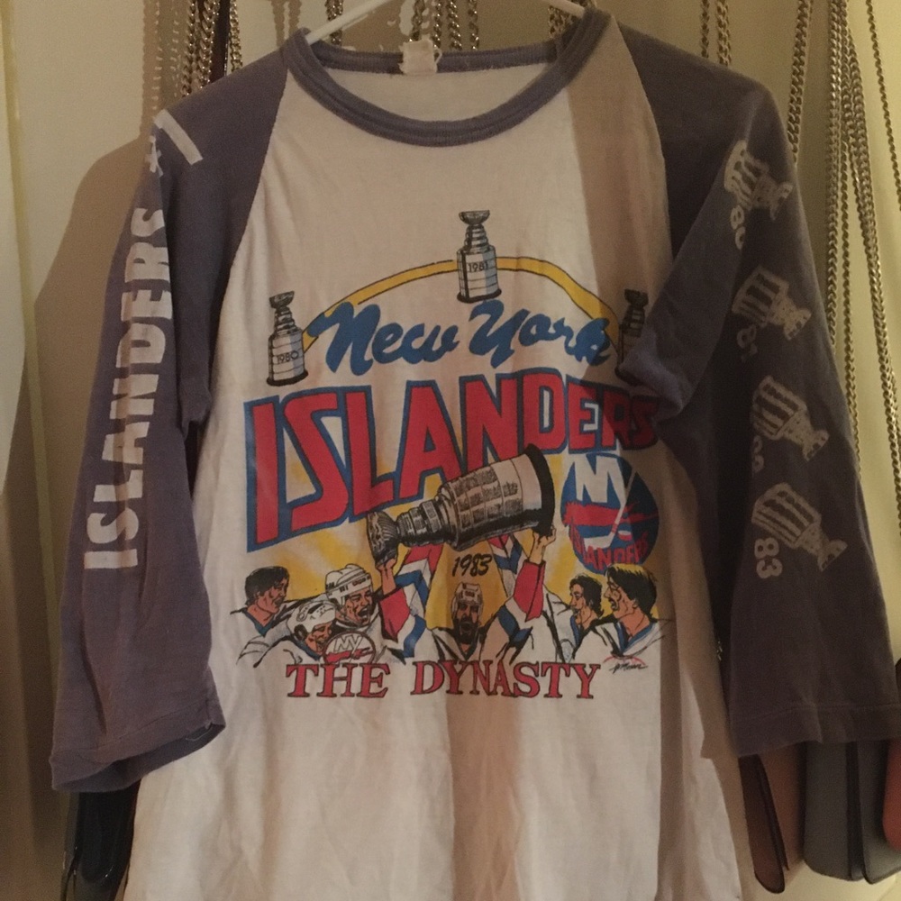 VINTAGE 1983 NY Islanders Championship 3/4 Raglan